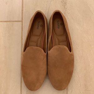 Tan Suede flats